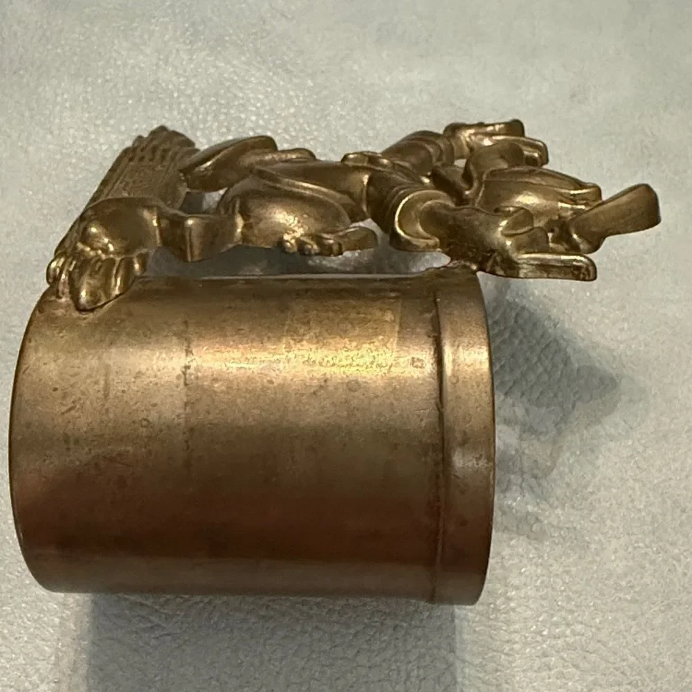 Vintage Walt Disney Donald Duck BRASS Pencil holder